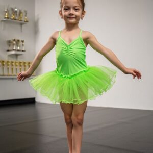 зелена рокля с пачка за балет